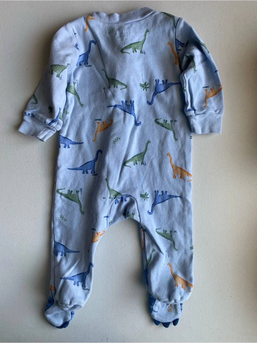 Carter's Baby Boy Dinosaur Footed Pajamas Sleep & Play Blue 3-6M